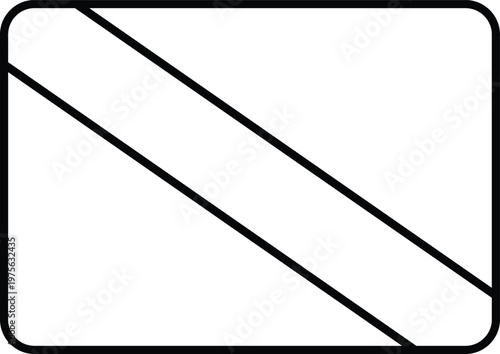 Simple black and white diver flag illustration a basic scuba diving safety symbol