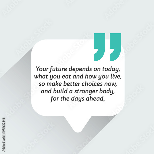 Motivational Quote regarding obesity, Vector illustration