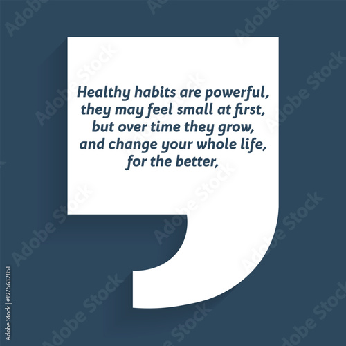 Motivational Quote regarding obesity, Vector illustration