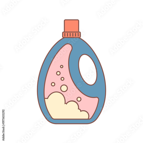 Laundry detergent bottle vector icon