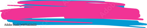 Pink and Blue Abstract Paint Brush Stroke