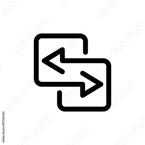 Replacement with movement icon. Replace icon design in trendy style.