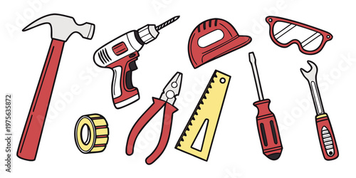 Set of playful cartoon characters representing letters and numbers