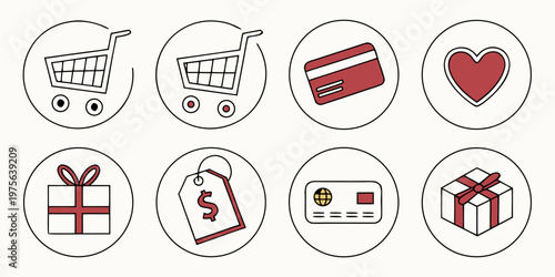 Various reproductive system icons for health and wellness symbolism