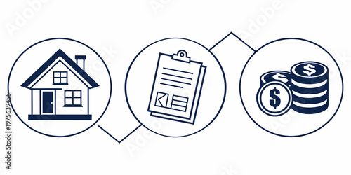 Illustration of various home services like plumbing, cleaning and internet installation