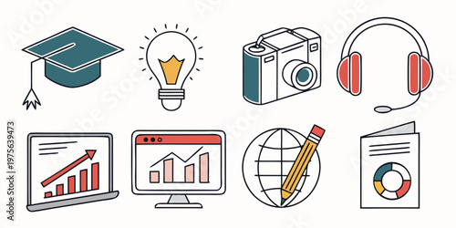 A collection of colorful bicycle parts including wheels, chains, frames and pedals