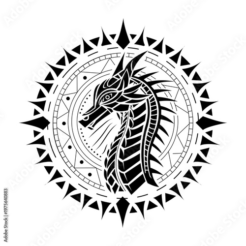 A sketchy style illustration depicting imperial dragon