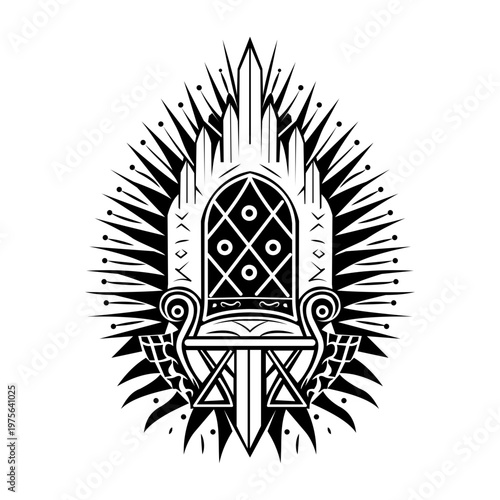 A drawing style illustration representing throne
