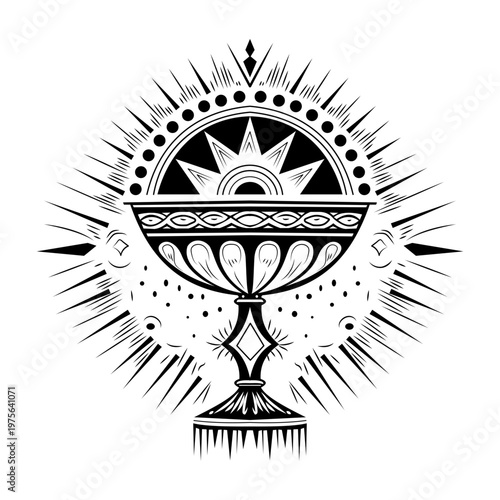 A sketchy style illustration depicting royal banquet