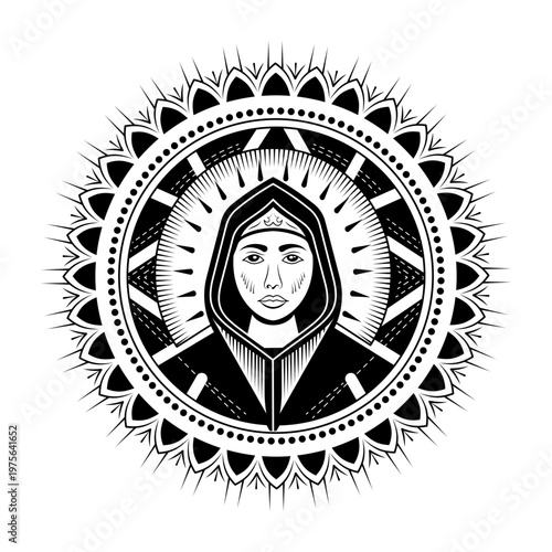 A drawing style illustration representing pilgrim