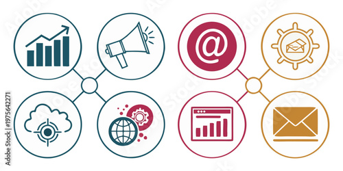 Collection of colorful illustrated food items including fruits, vegetables, dairy, and grains