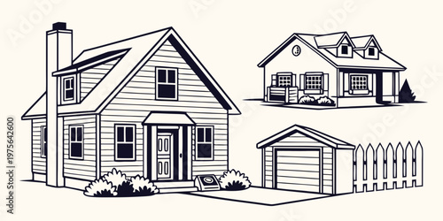 A traditional thatched roof cottage with arched windows