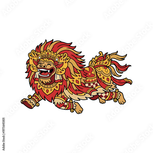 Chinese lion dance performance animal.