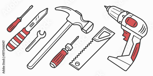 A pair of red scissors with textured handles