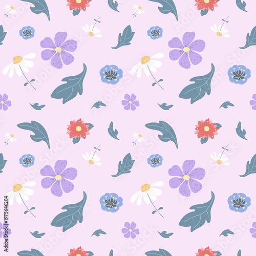 Botanical and floral seamless pattern