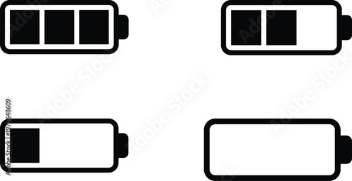 Battery Level Indicator Icons power charge