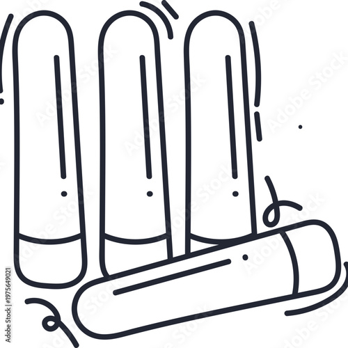 Hand Drawn Doodle Lipstick Icon