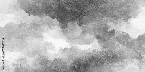 Dramatic cloudscape in grayscale, reminiscent of a watercolor painting. Capturing the ephemeral nature of the sky, with an artistic flair.