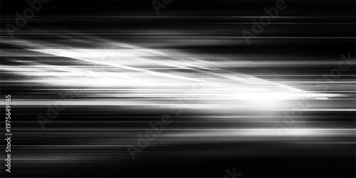 abstract, dynamic and futuristic digital art in monochrome tones. It could represent speed, energy, technology and motion.