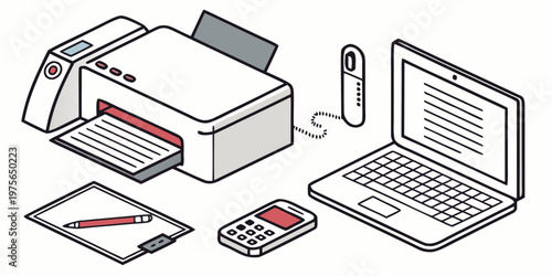 A collection of various electronic devices including a laptop, tablet, smartphone and smartwatch