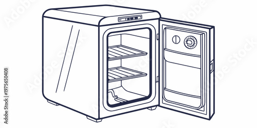 A detailed illustration of a stainless steel microwave oven