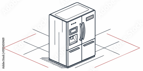 Modern interior with glass display cabinet and various items