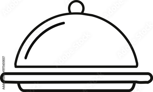 음식 덮개 위생 보호 푸드 커버 아이콘 일러스트