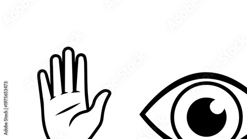 Human Sense Organs Icons Set, Line Art Medical Illustration Collection