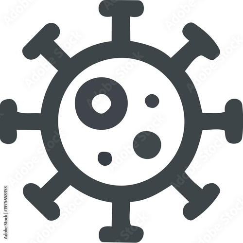 바이러스 세균 감염 위험 경고 아이콘 일러스트