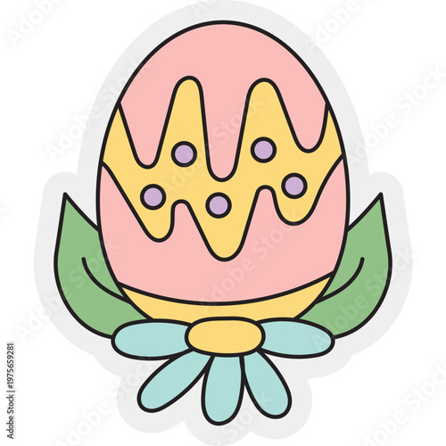 Cute Pastel Easter Egg Sticker