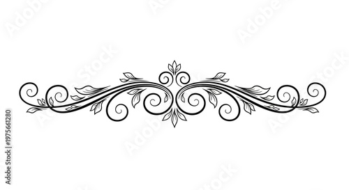 Ornate floral scroll design.