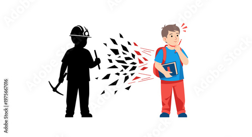 Bullying, school violence, harassment concept, aggressive behavior, conflict, cartoon illustration