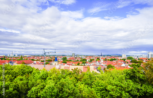 View of the architecture of the city of Erfurt.
