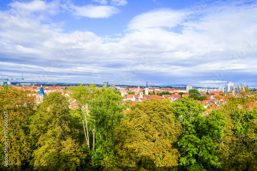 View of the architecture of the city of Erfurt.
