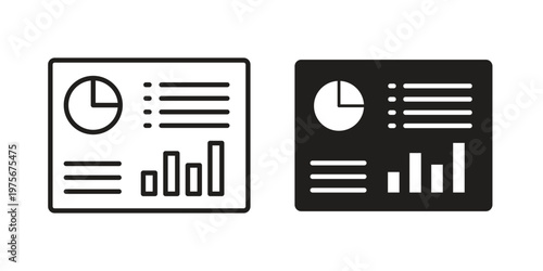 Dashboard icon vector design set. Icon Symbol Black Outline and Solid