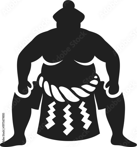 Sumo wrestler silhouette 