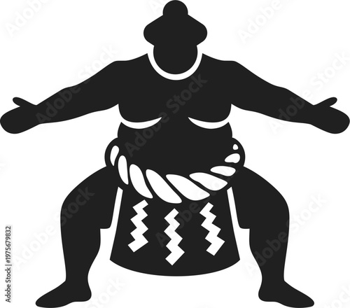 Sumo wrestler silhouette 