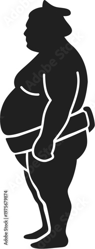 Sumo wrestler silhouette 