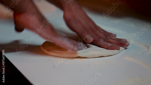 Professional Pizzaiolo Chef Makes Traditional Italian Pizza