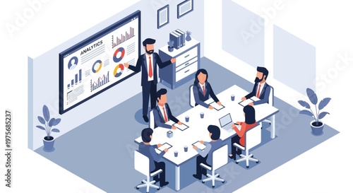 Business team meeting in office.