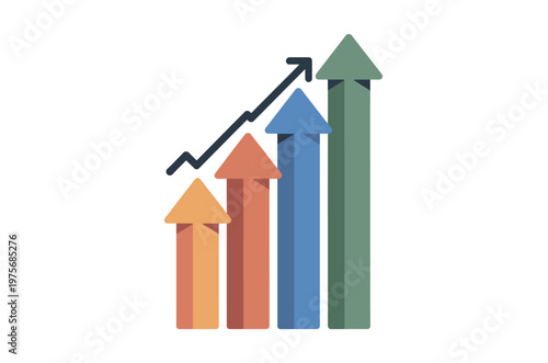 Financial Growth Arrow Chart Icon