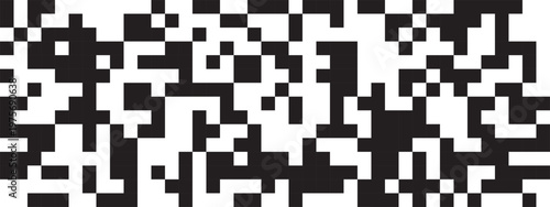 Random pixels background. Broken surface with square dots texture. Mosaic pattern. Arcade game wallpaper with bits. Defragmentation, dissolution or disintegration process. Vector graphic illustration