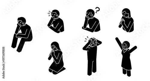 People expressing various emotions and reactions.