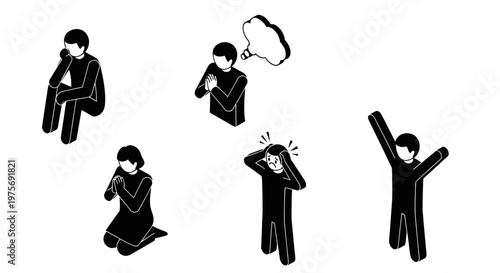 People expressing various strong emotions.