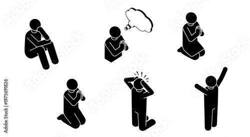 People in various emotional expressions.