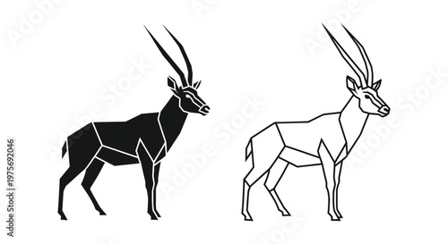 Antelope Types Horned Grazers Comparison Guide Vector