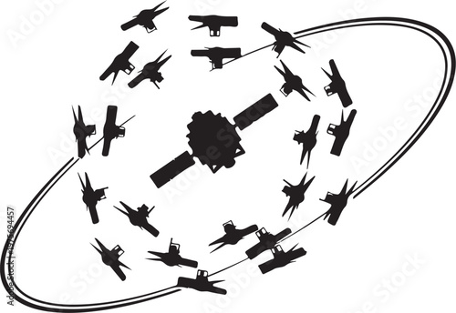 Military aircraft, fighter jets, warplanes, black silhouettes, aviation icons