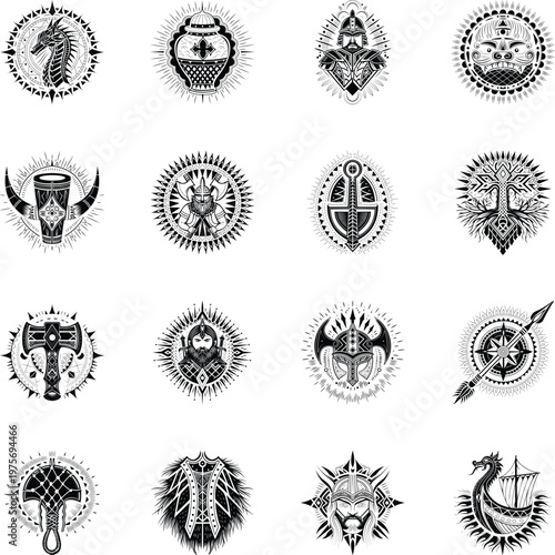Pack of Civilizations Glyph Illustrations