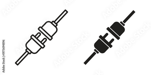 Plugin icon vector design set. Icon Symbol Black Outline and Solid