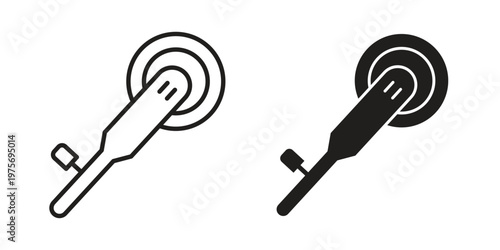 Polisher icon vector design set. Icon Symbol Black Outline and Solid